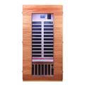 JL9101BTL - 1 Single Person Indoor Sauna Room with LED Light Bluetooth Low EMF FAR Infrared Sauna In Okoume & Hemlock Wood