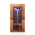 JL9401 - 1 Single Person Indoor Bluetooth Low EMF FAR Infrared Sauna In Okoume & Hemlock Wood