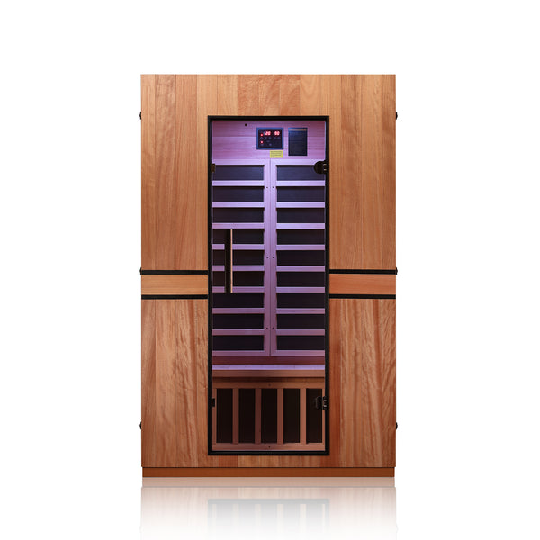 JL9302 - 2-Person Indoor FAR Infrared Sauna, Bluetooth, Canadian Hemlock & Okoume Wood
