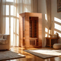 JL9101 - 1 Person Far Infrared Sauna Indoor in Okoume & Hemlock Wood