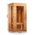 JL9101 - 1 Person Far Infrared Sauna Indoor in Okoume & Hemlock Wood