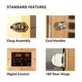 JL9101BTL - 1 Single Person Indoor Sauna Room with LED Light Bluetooth Low EMF FAR Infrared Sauna In Okoume & Hemlock Wood