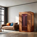 JL9302 - 2-Person Indoor FAR Infrared Sauna, Bluetooth, Canadian Hemlock & Okoume Wood