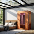 JL9302 - 2-Person Indoor FAR Infrared Sauna, Bluetooth, Canadian Hemlock & Okoume Wood
