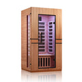 JL9401 - 1 Single Person Indoor Bluetooth Low EMF FAR Infrared Sauna In Okoume & Hemlock Wood