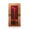 JL9401 - 1 Single Person Indoor Bluetooth Low EMF FAR Infrared Sauna In Okoume & Hemlock Wood